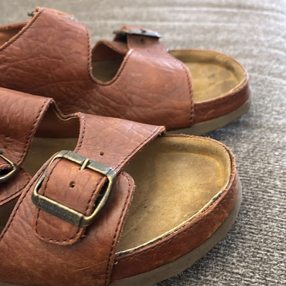 Rockport #M1909‎ brown Leather Men’s Sandals Size 10